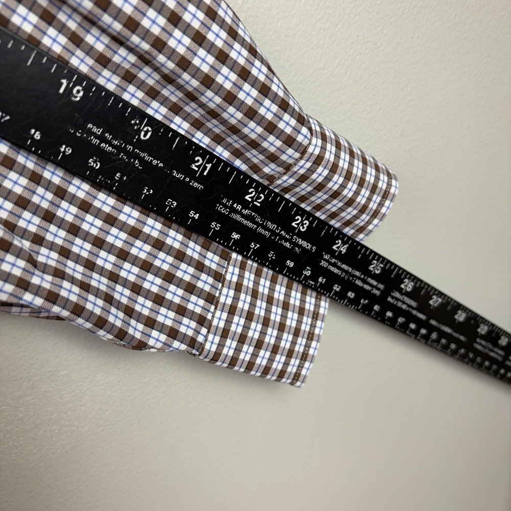 Ralph Lauren Shirt Mens‎ Large Brown Check Stretch Button Down Long Sleeve - Picture 8 of 9